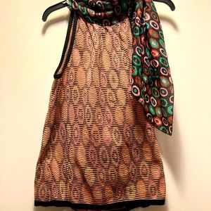 MISSIONI Sleeveless top with attached scarf.